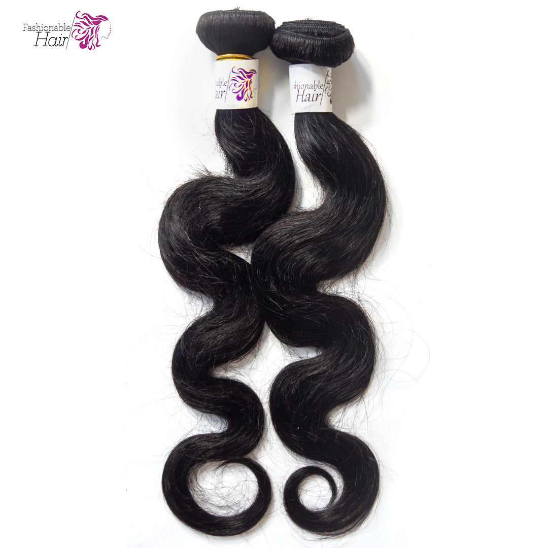Lot de 2 tissages Body wave cheveux 100%humain couleur naturelle qualité remy hair
