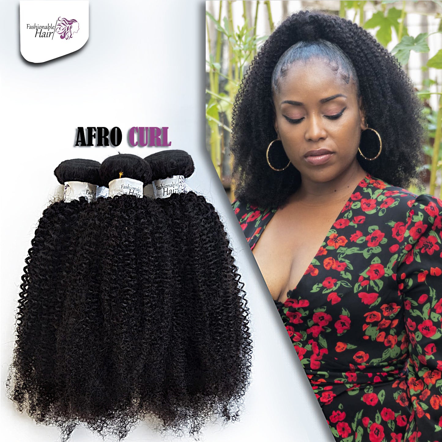 3 Tissages bresilien Afro curl 100%human hair couleur naturelle qualité remy