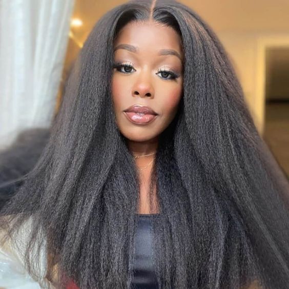 Perruque Kinky Straight 100%humain hair couleur naturelle