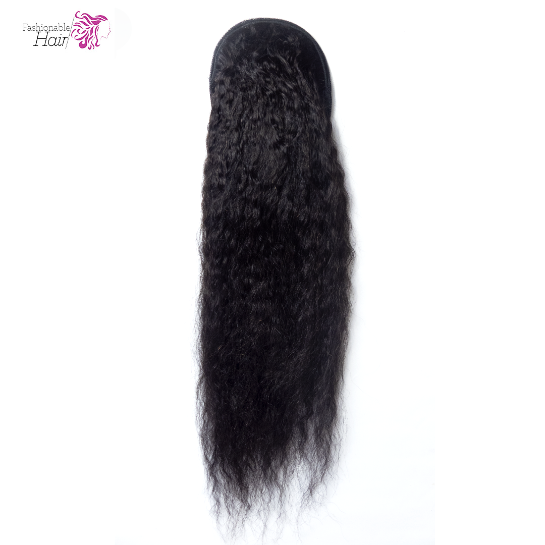 Ponytail kinky straight couleur naturelle 100%human hair qualité rémy