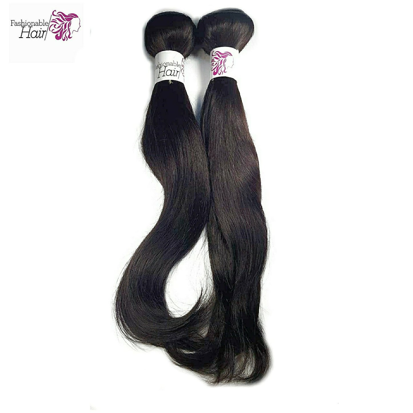 2 Tissages lisse de couleur naturelle 100%human hair en qualité remy