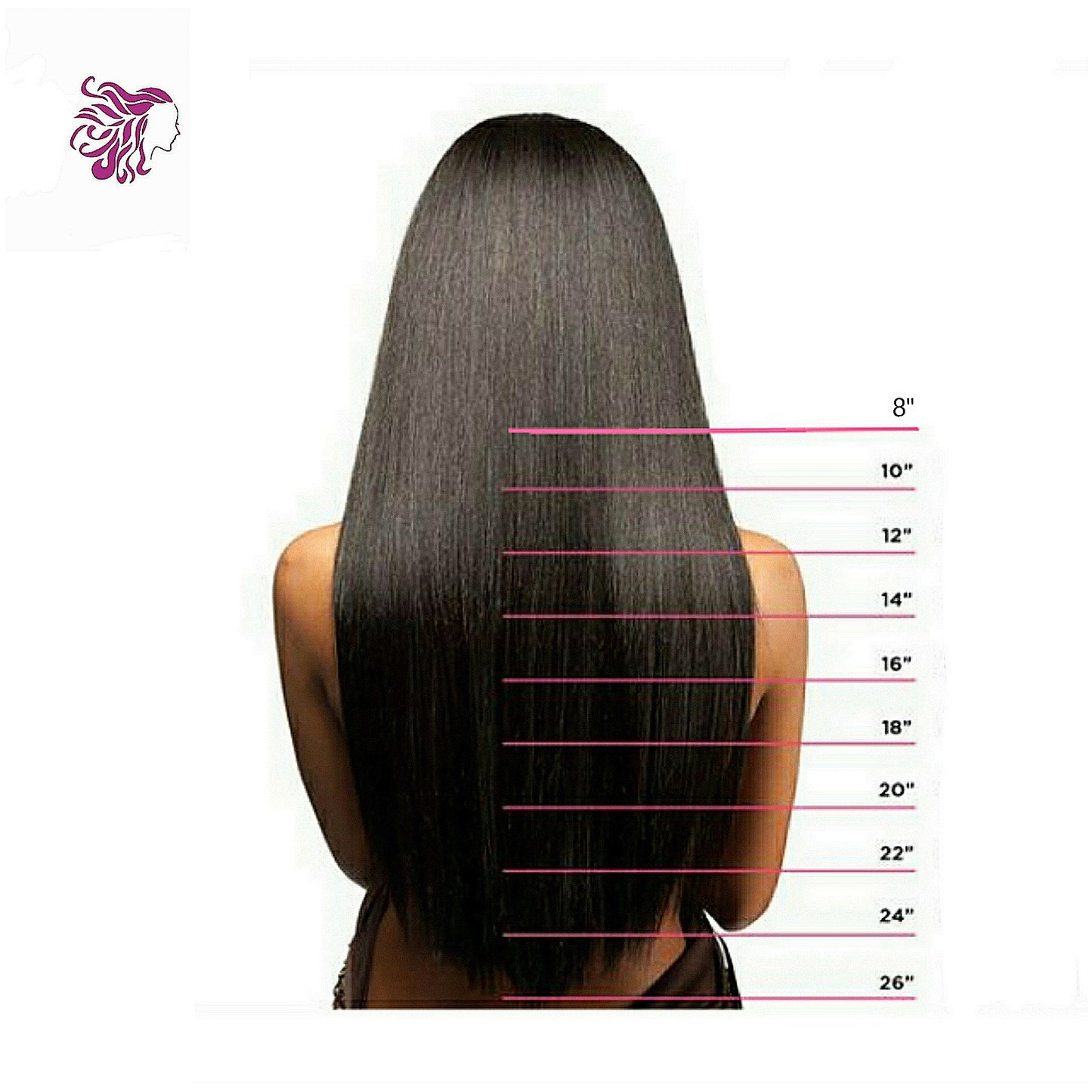 Perruque lisse 100%human hair couleur naturelle en qualité rémy