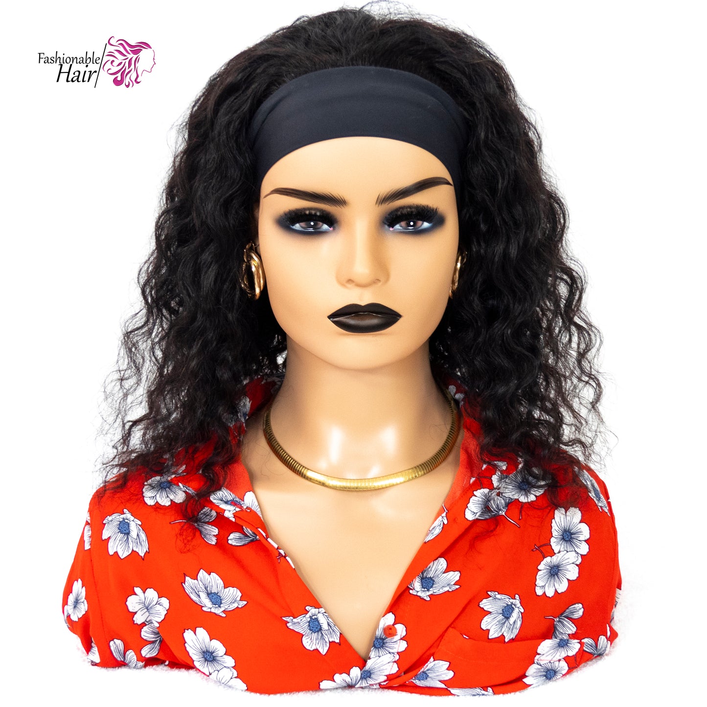 Perruque bandeau water wave 100%humain hair couleur naturelle en qualité rémy