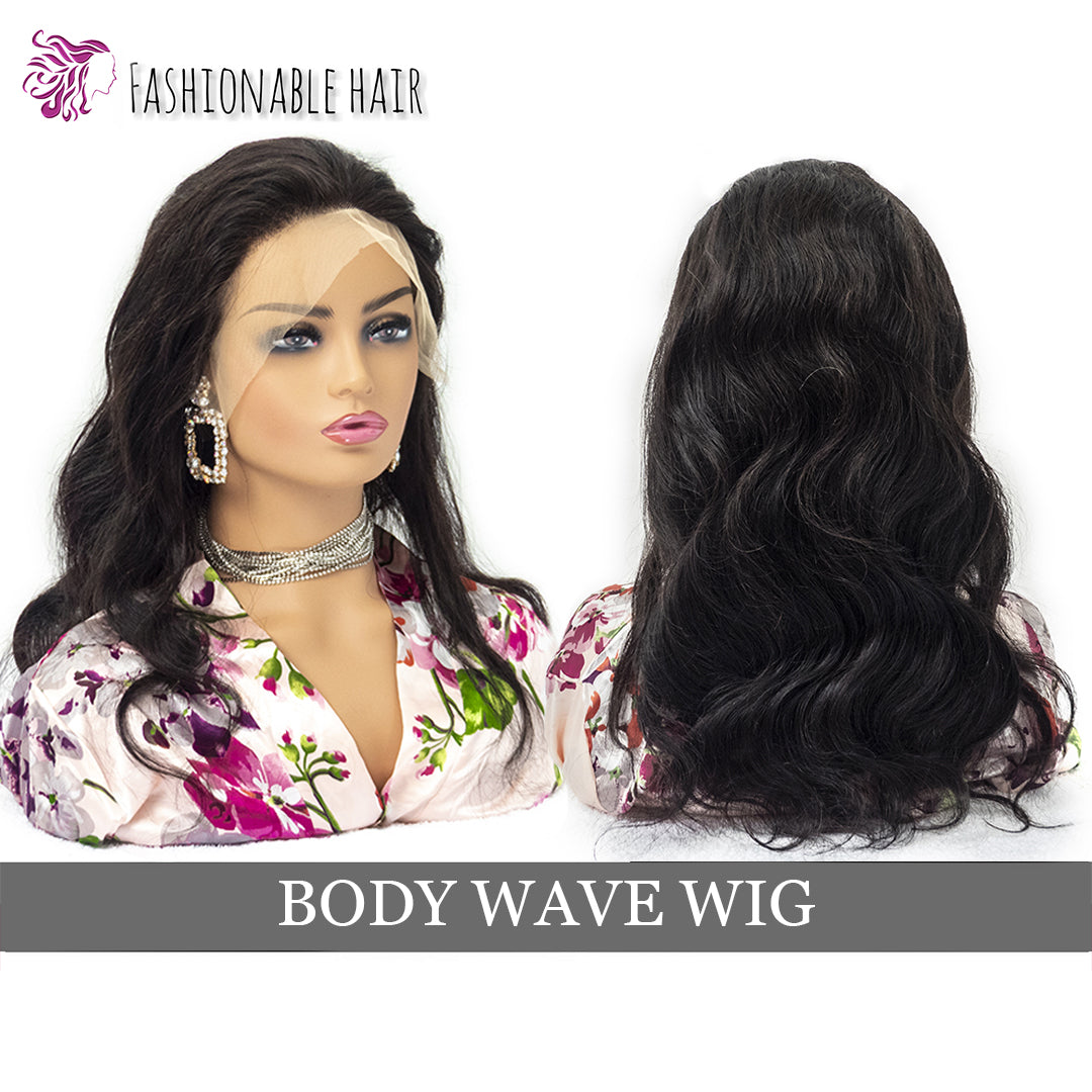 Perruque ondulé body wave 100%human hair couleur naturelle qualité rémy