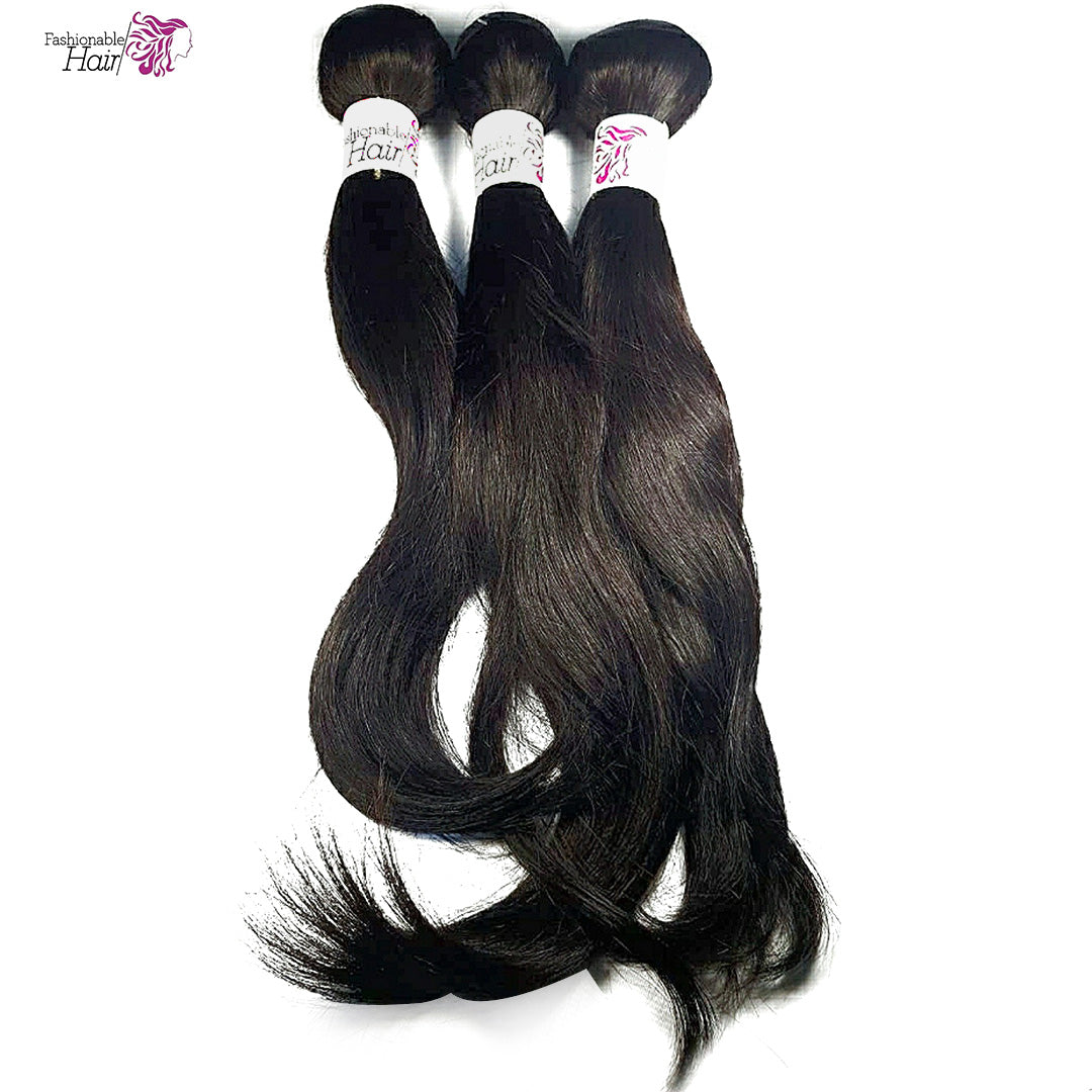 3 tissages lisses couleur naturelle 100%humain en qualité remy