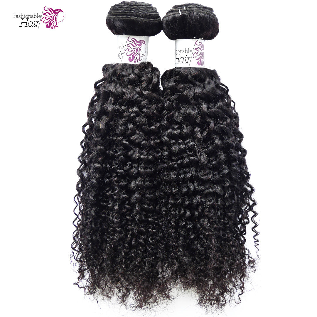 2 Tissages brésilien Kinky curly 100%human hair couleur naturelle qualité remy