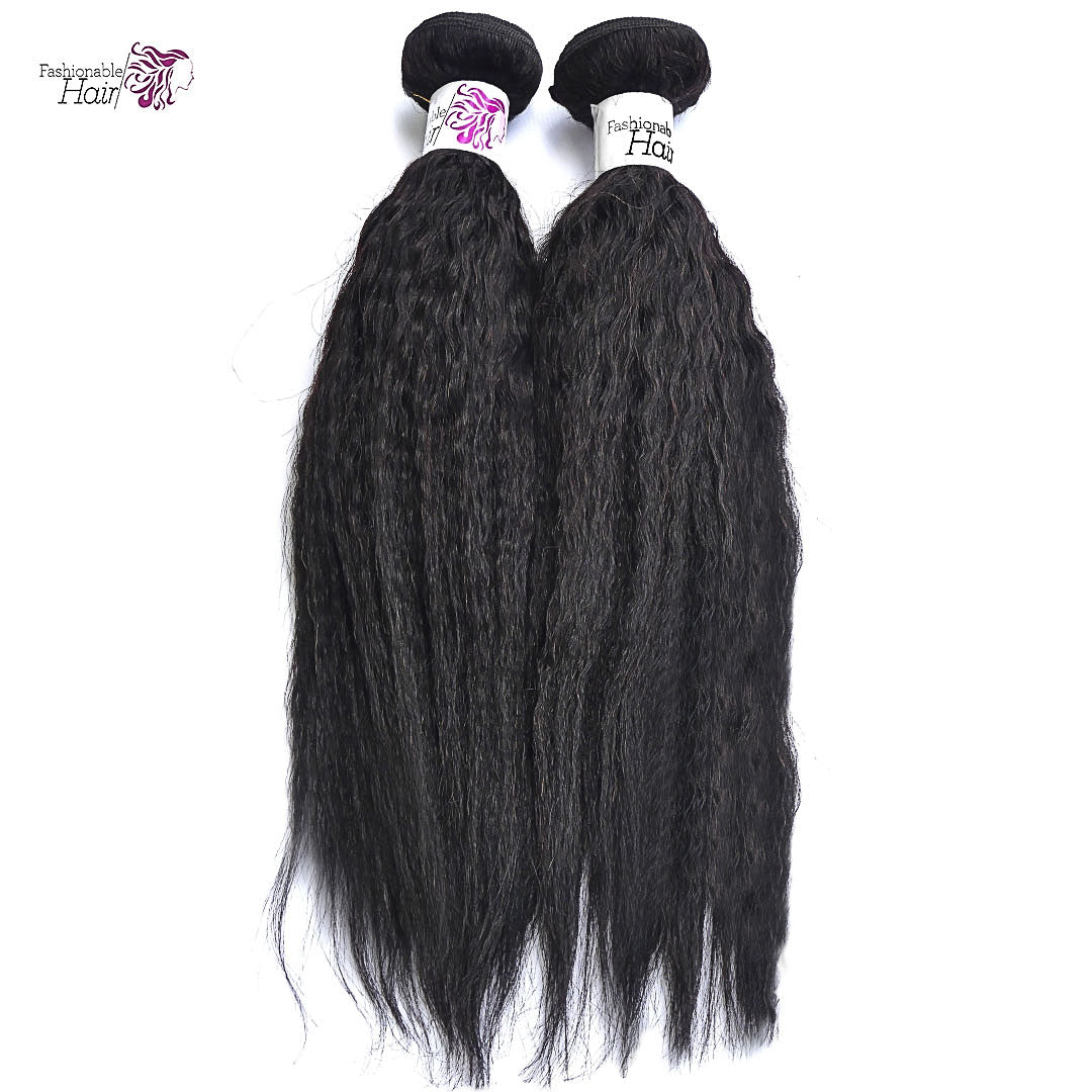 Lot de 2 tissages Kinky straight couleur naturelle 100%human