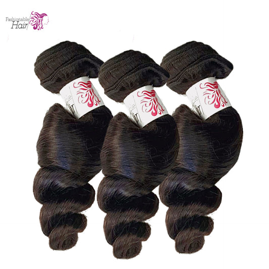 3 Tissages ondulés Loose wave couleur naturelle 100%human hair qualité remy