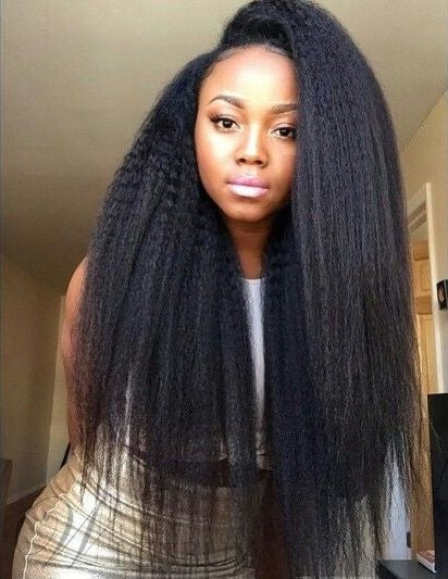 Lot de 3 tissage bresilien couleur naturelle Kinky straight 100%human hair qualité remy